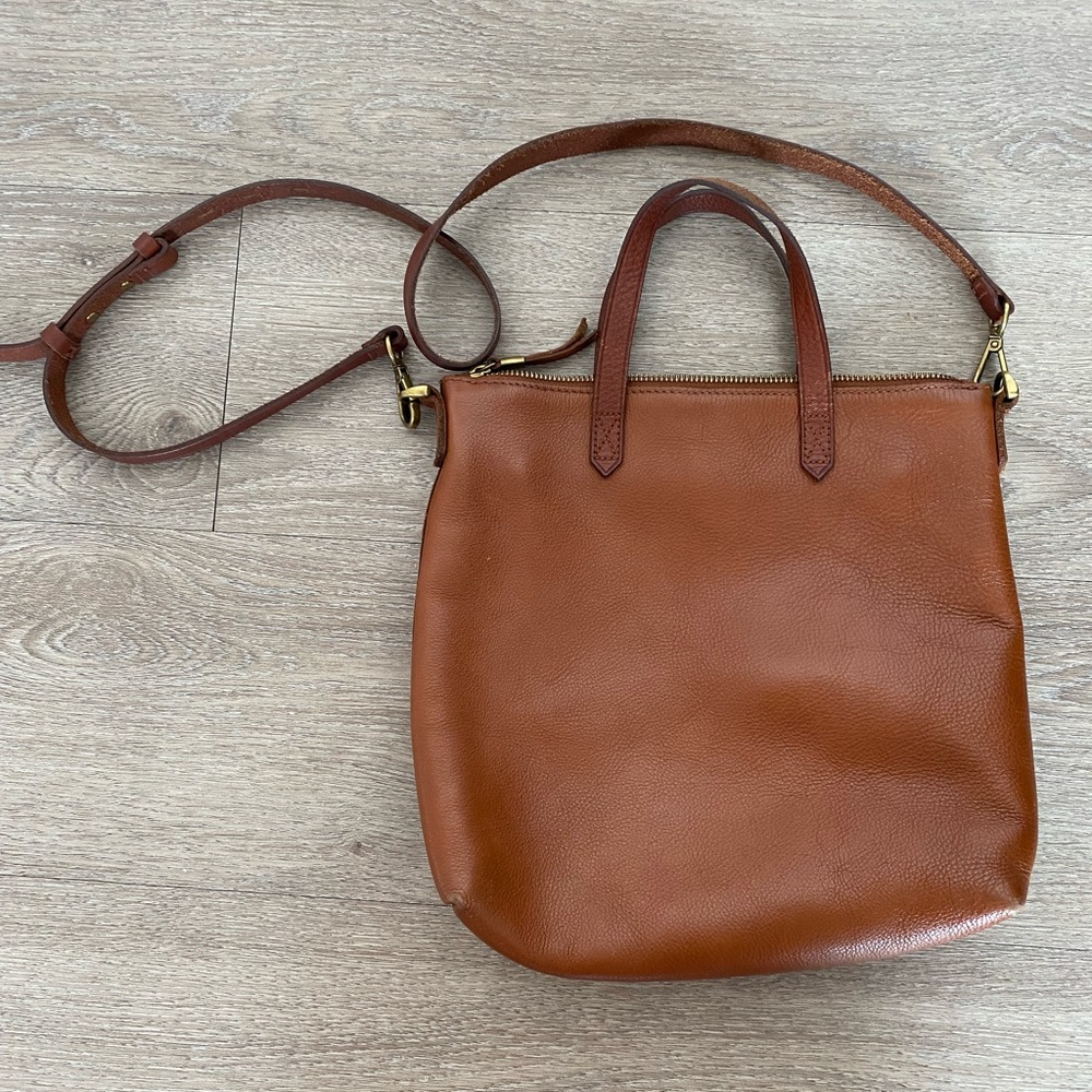Madewell The Zip-Top Transport Crossbody in English Saddle